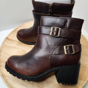 Harley Davidson double strap brown boot womens 10